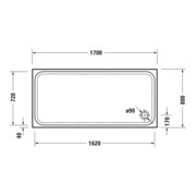 Duravit Bac à douche rectangulaire D-Code 170x80x8,5 cm, blanc-4