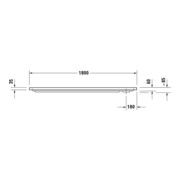 Duravit Bac à douche rectangulaire D-Code 180x90x8,5 cm, antidérapant, blanc-2