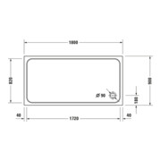 Duravit Bac à douche rectangulaire D-Code 180x90x8,5 cm, antidérapant, blanc-5