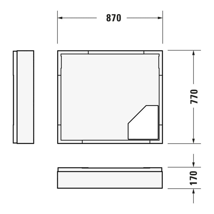 Duravit Bac à douche rectangulaire D-Code 90x80x8,5 cm, blanc