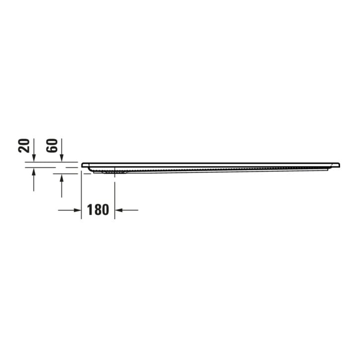 Duravit Bac à douche rectangulaire Starck Slimline 140x80x6 cm, blanc