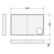 Duravit Bac à douche rectangulaire Starck Slimline 140x90x5,5 cm, blanc-4