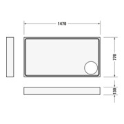 Duravit Bac à douche rectangulaire Starck Slimline 150x80x6 cm, blanc-2