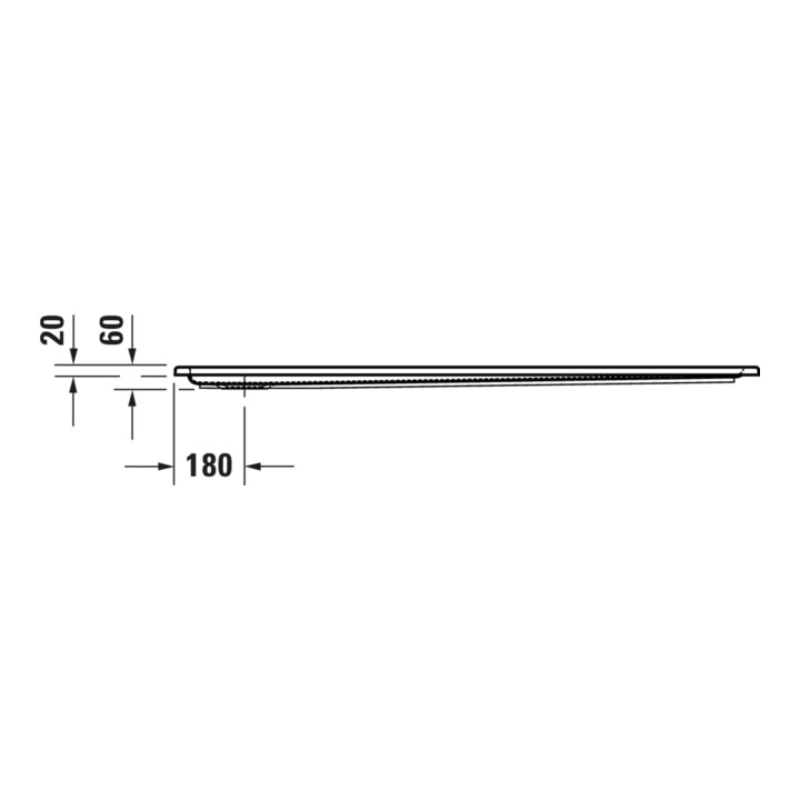 Duravit Bac à douche rectangulaire Starck Slimline 150x80x6 cm, blanc