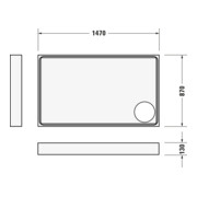 Duravit Bac à douche rectangulaire Starck Slimline 150x90x6 cm, blanc-2