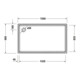 Duravit Bac à douche rectangulaire Starck Slimline 150x90x6 cm, blanc