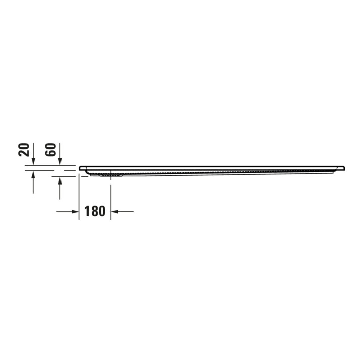 Duravit Bac à douche rectangulaire Starck Slimline 150x90x6 cm, blanc