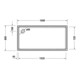 Duravit Bac à douche rectangulaire Starck Slimline 160x80x6 cm, blanc