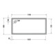 Duravit Bac à douche rectangulaire Starck Slimline 170x80x6 cm, blanc