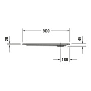 Duravit Bac à douche rectangulaire Starck Slimline 90x80x4,5 cm, blanc-4