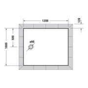 Duravit Bac à douche rectangulaire Tempano 120x100x4,5 cm, affleurant, AS, blanc-4