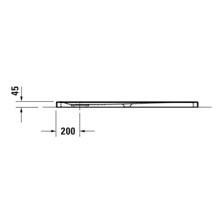 Duravit Bac à douche rectangulaire Tempano 120x100x4,5 cm, affleurant, AS, blanc
