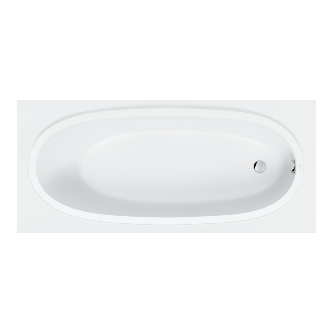 Duravit Badewanne Balcoon 180x80cm, we. ma, EB-Version, 1 RS
