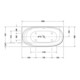 Duravit Badewanne Cape Cod 190x90x48,5cm, Eck li, 1 RS, weiß