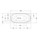 Duravit Badewanne Cape Cod 190x90x48,5cm, Eck re, 1 RS, weiß