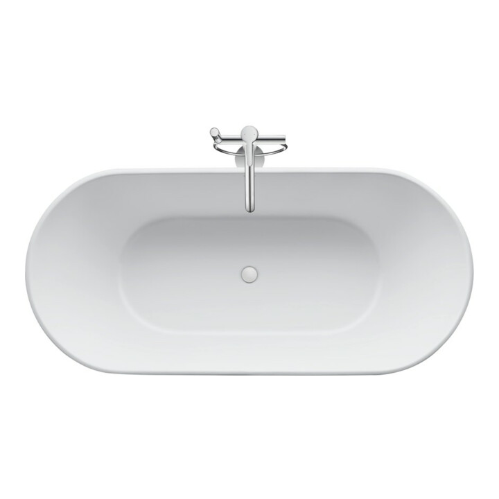 Duravit Badewanne D-Neo 160x75x45cm, frei., m ÜL, 2 RS, matt-we
