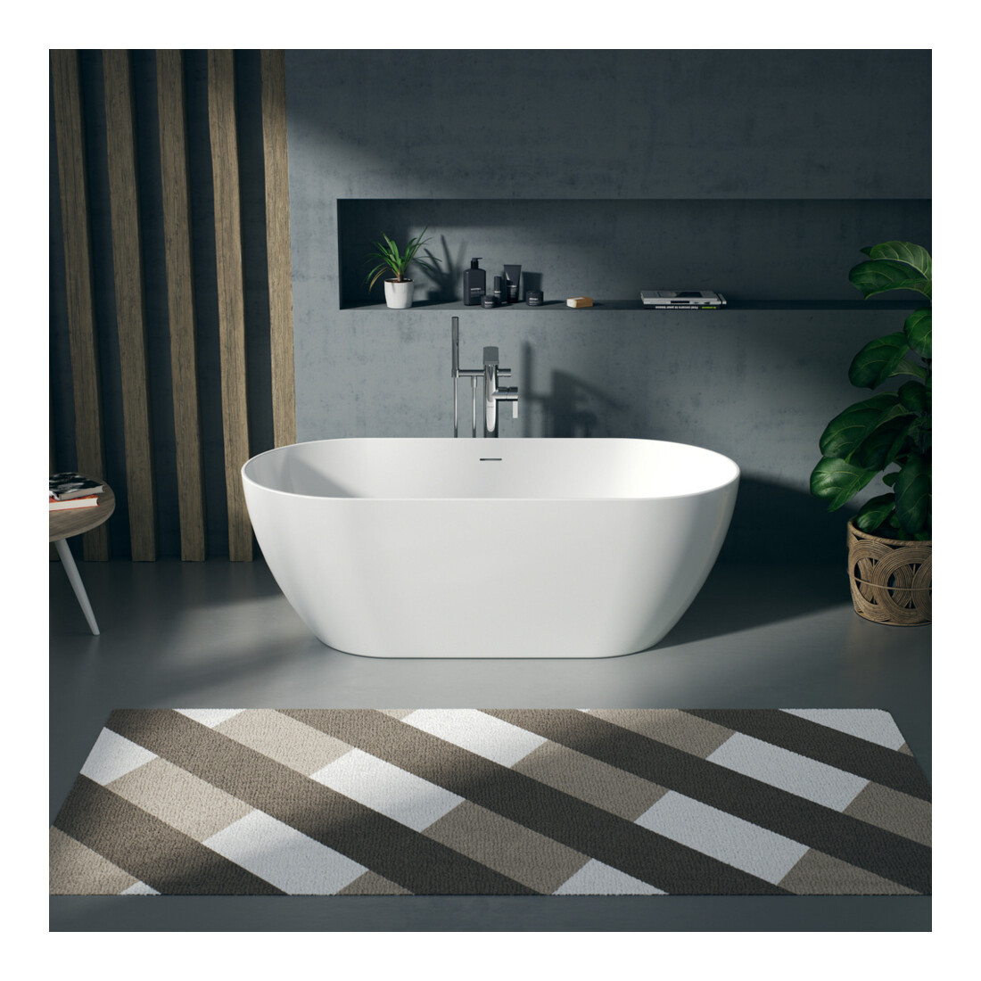 Duravit Badewanne DuraKanto 170x80x59cm, ov., frei., weiß glänzend