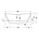 Duravit Badewanne DuraVato 180x80x69cm, oval, freistehend