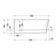 Duravit Badewanne oval DuraSenja 150x75x58,5cm, w, Eck li, RS 2, m FG+AÜL-4