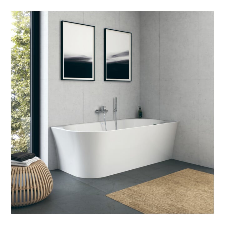Duravit Badewanne oval DuraSenja 150x75x58,5cm, w, Eck re, RS 2, m FG+AÜL
