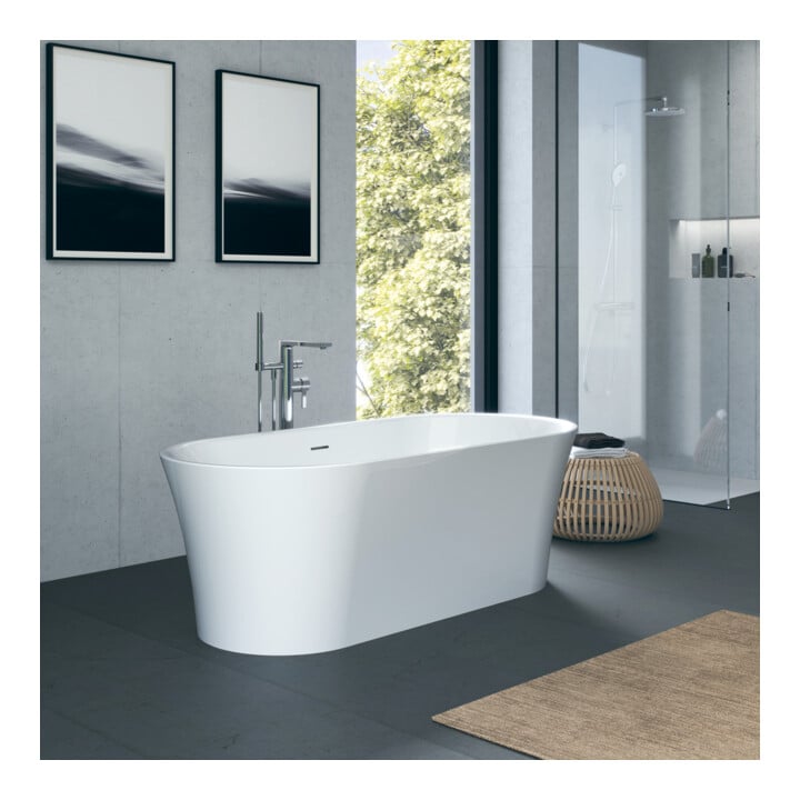 Duravit Badewanne oval DuraSenja 170x80x58,5cm, w, frei., RS 2, m FG+AÜL