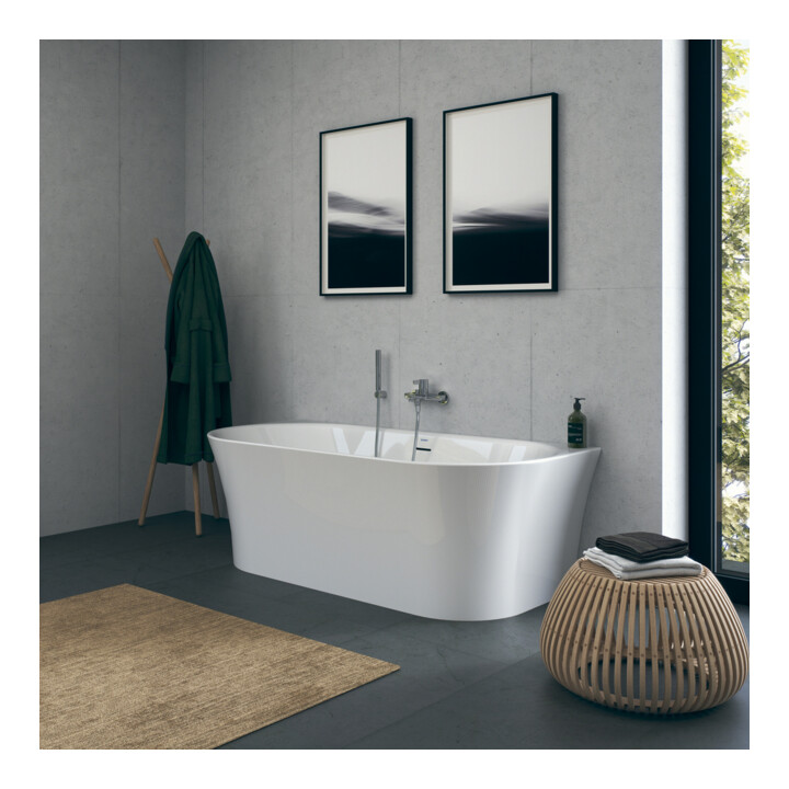 Duravit Badewanne oval DuraSenja 170x80x58,5cm, w, Vorw., RS 2, m FG+AÜL