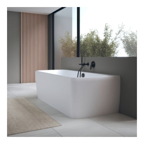 Duravit Badewanne Qatego 180x87cm, Vorwand, 2 Rückenschräge, weiß