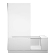 Duravit Badewanne Shower + Bath 170x75x210,5cm, Klar, Eck L, mont. T, we