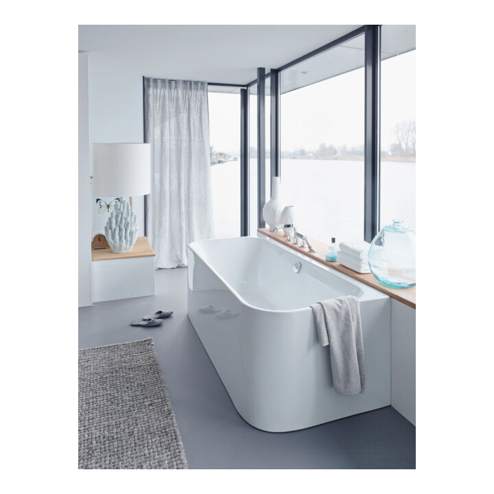 Duravit Baignoire à remous Happy D.2 180x80 cm, avant, 2 jets, blanc, système Air