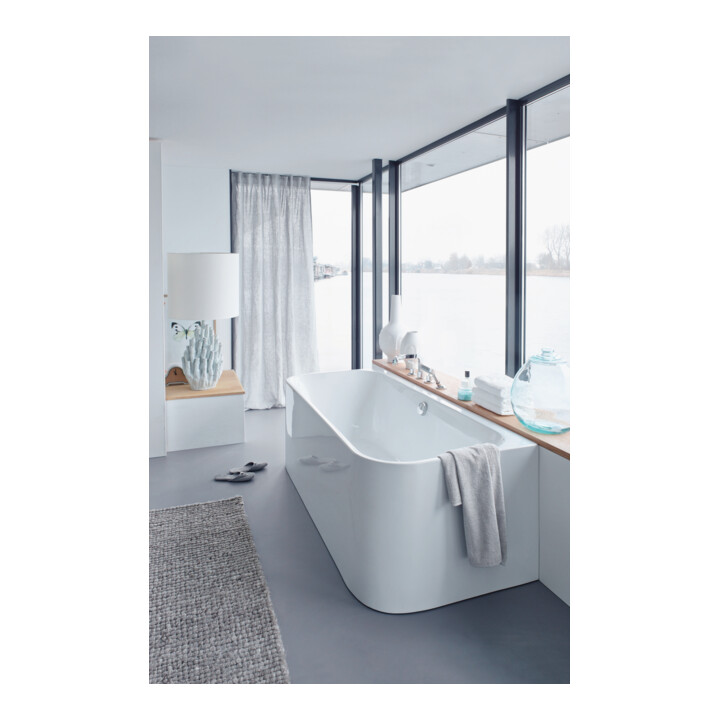 Duravit Baignoire à remous Happy D.2 180x80 cm, avant, 2 jets, blanc, système Air