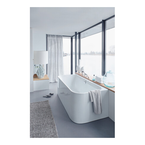 Duravit Baignoire à remous Happy D.2 180x80 cm, avant, 2 jets, blanc, système Air