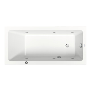 Duravit Baignoire à remous No. 1 150x70 cm, 95 l, version EB, avec 1 RS, blanc