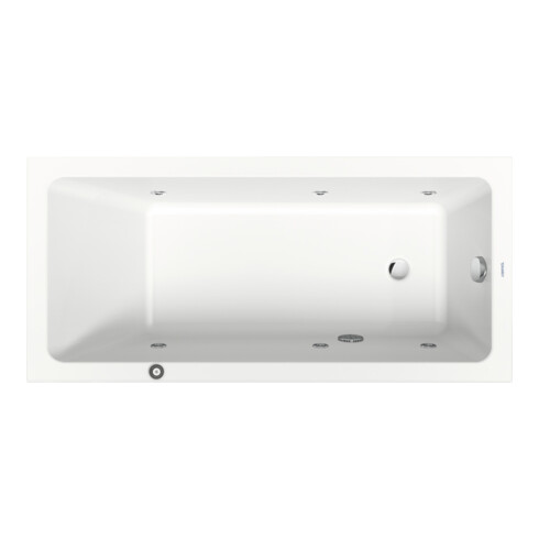 Duravit Baignoire à remous No. 1 150x70 cm, 95 l, version EB, avec 1 RS, blanc