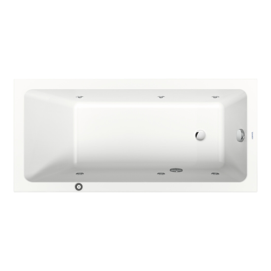 Duravit Baignoire à remous No. 1 150x70 cm, 95 l, version EB, avec 1 RS, blanc