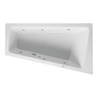 Duravit Baignoire à remous Paiova 170x100 cm, Jet, version EB, 1 RS droite, blanche