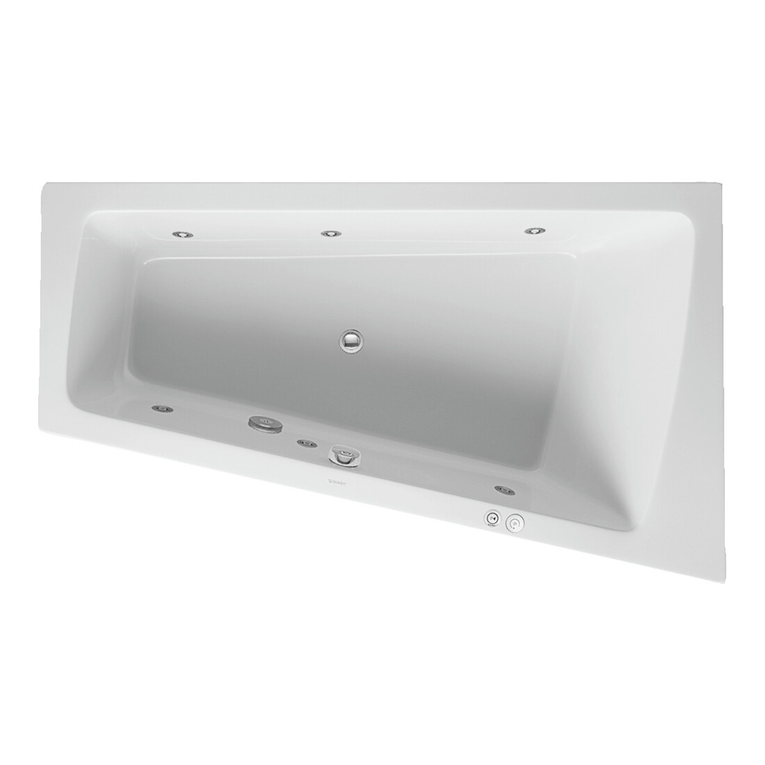 Duravit Baignoire à remous Paiova 170x100 cm, Jet, version EB, 1 RS droite, blanche