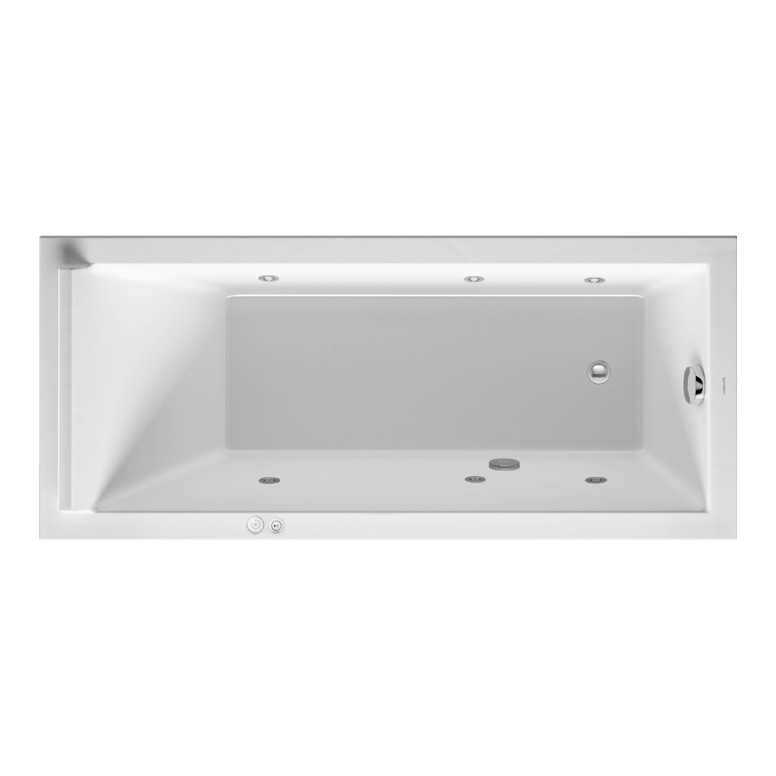 Duravit Baignoire à remous Starck 160x70 cm, Jet-Sys, version EB, 1 RS, blanc