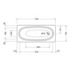 Duravit Baignoire Balcoon 170x75 cm, blanc mat, version EB, 1 RS