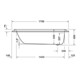 Duravit Baignoire Balcoon 170x75 cm, blanc, version EB, 1 RS