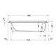 Duravit Baignoire Balcoon 180x80 cm, blanc mat, version EB, 1 RS