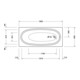 Duravit Baignoire Balcoon 180x80 cm, blanc, version EB, 1 RS-3