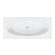 Duravit Baignoire Balcoon 180x80 cm, version EB, 1 RS, blanc mat-1