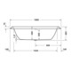 Duravit Baignoire Balcoon 180x80 cm, version EB, 1 RS, blanc mat