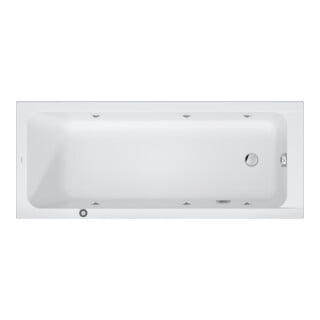 Duravit Baignoire balnéo 2.0 D-Code 170x70 cm, version EB, 1 RS, blanche, J Proj.