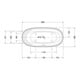 Duravit Baignoire balnéo Cape Cod 185,5x88,5 cm, libre, 2 jets, blanche, Air-Sys