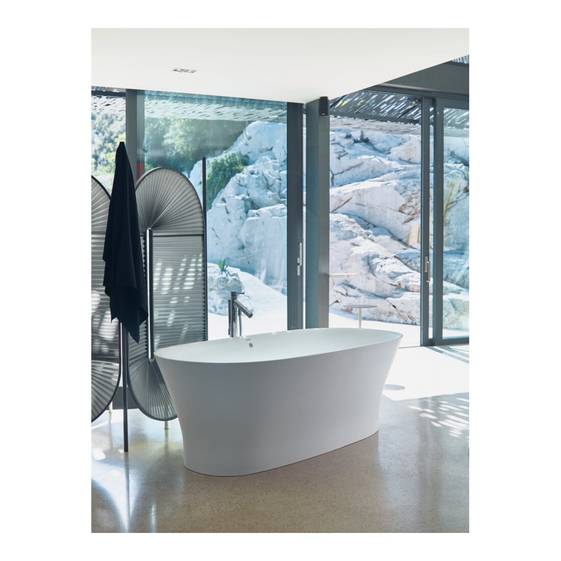Duravit Baignoire balnéo Cape Cod 185,5x88,5 cm, libre, 2 jets, blanche, Air-Sys