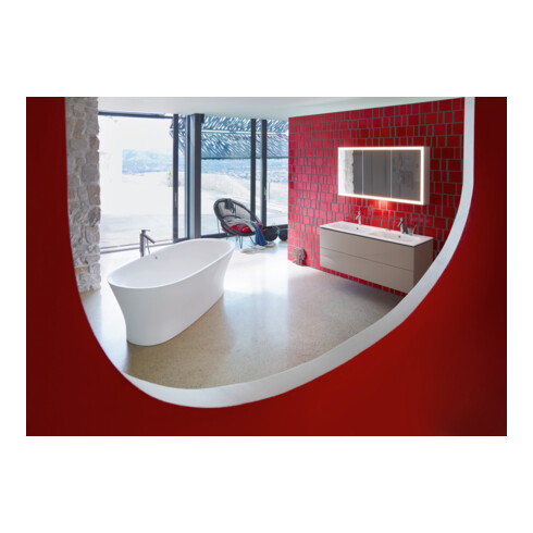 Duravit Baignoire balnéo Cape Cod 185,5x88,5 cm, libre, 2 jets, blanche, Air-Sys