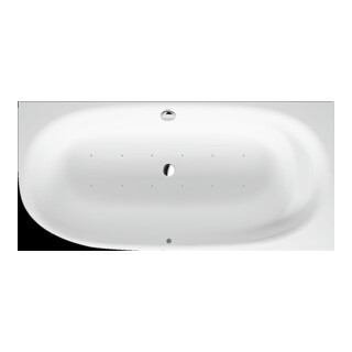 Duravit Baignoire balnéo Cape Cod 190x90 cm, angle droit, 1 RS, blanc, système Air