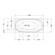 Duravit Baignoire balnéo Cape Cod 190x90 cm, angle droit, 1 RS, blanc, système Air