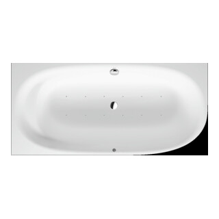 Duravit Baignoire balnéo Cape Cod 190x90 cm, angle gauche, 1 RS, blanc, système Air